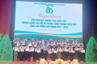 Tuyên dương đội viên tiêu biểu cấp tỉnh nhân dịp kỉ niệm 85 năm ngày thành lập Đội TNTPHCM